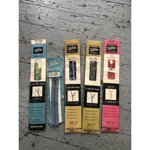 Vintage 30’s-60’s Talon Metal Zippers Lot Of 5, Dead Stock NIB